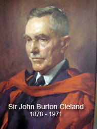 Sir John Burton Cleland - Adelaide University